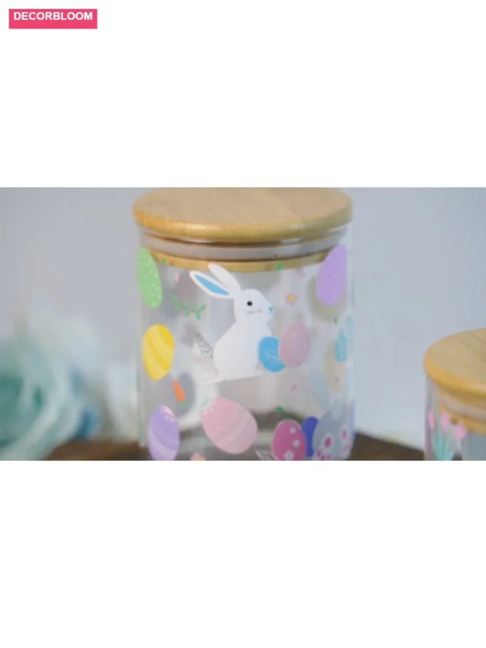 Airtight Glass Jar with Bamboo Lid Set of 6 - Food Storage Canisters for Pantry